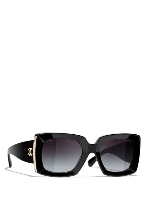 black chanel sign on balck square sunglass frame|CHANEL Sunglasses: Square Sunglasses, acetate — Fashion.